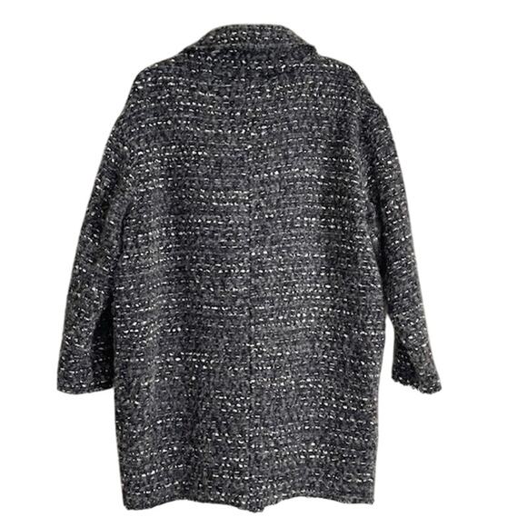 Étoile Isabel Marant pointed lapel Boucle oversize Wool blend Alpaca coat Gray - Picture 3 of 9